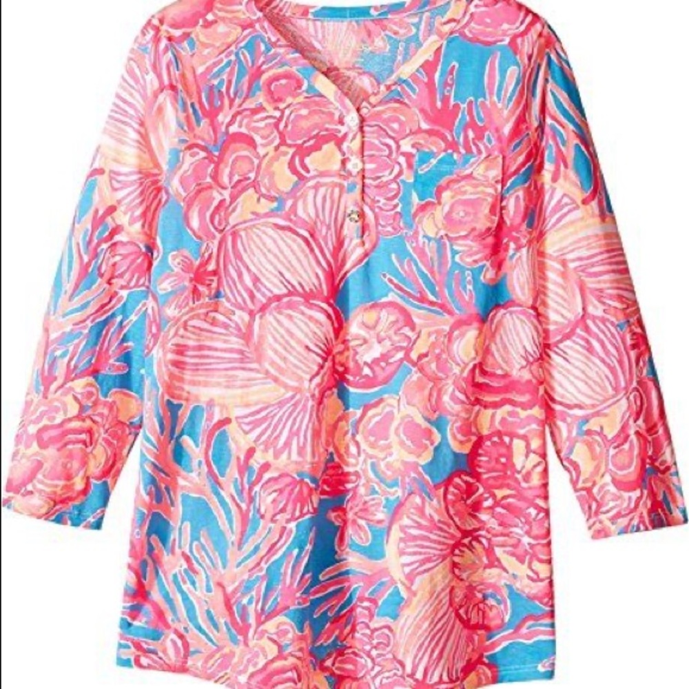 LILLY PULITZER girls Mini Palmetto tunic top XS
